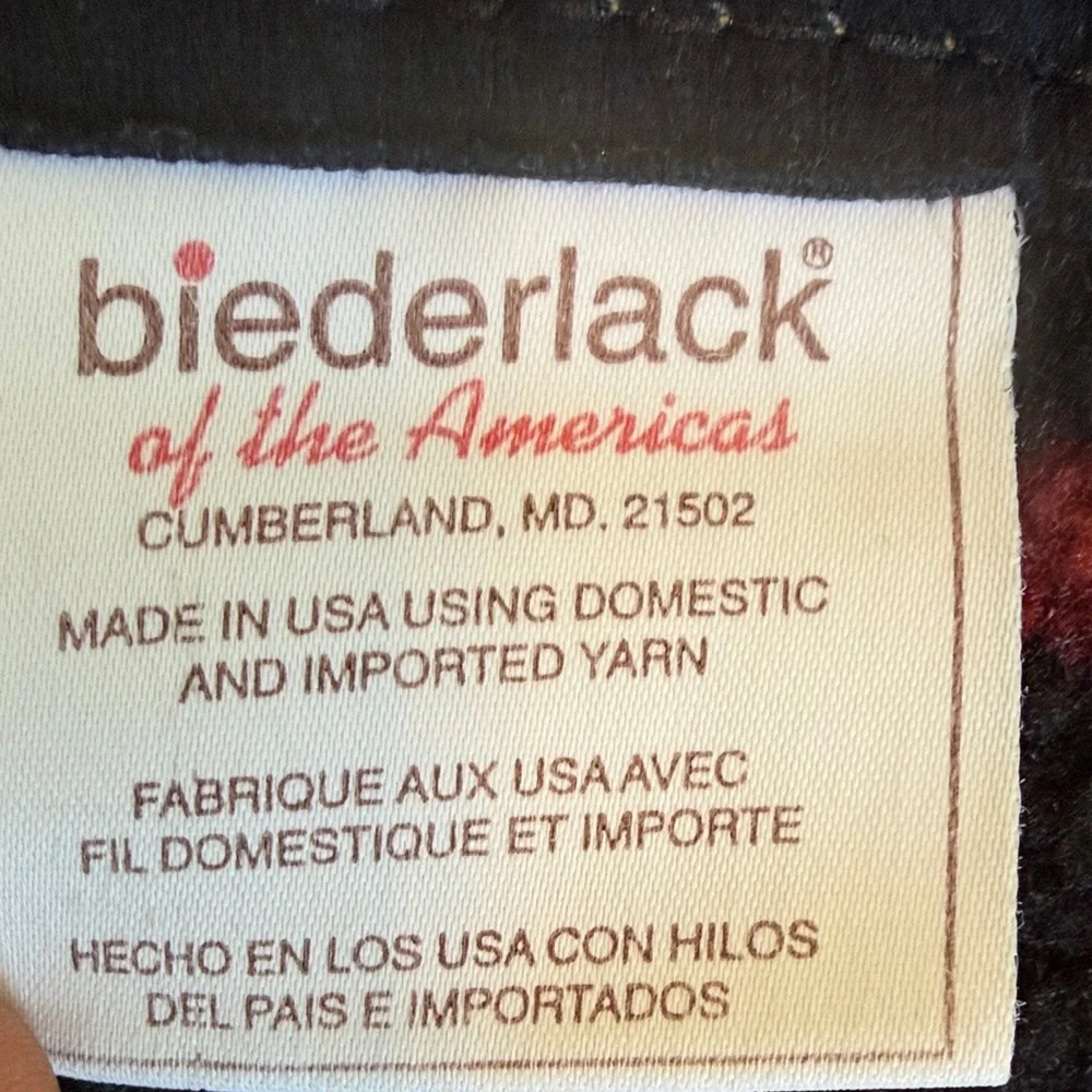 TWO Vintage Biederlack Southwestern Aztec Patterned Blankets Reversible 55”x74”